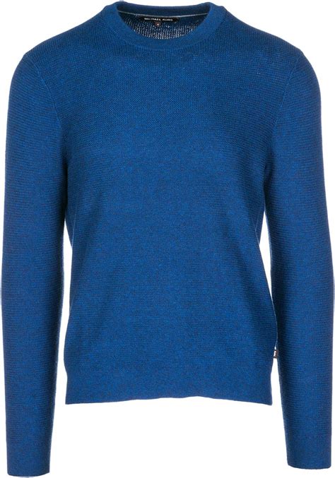 blue michael kors moulinex mix stitch sweater|Michael Kors Mix Stitch Crewneck Sweater .